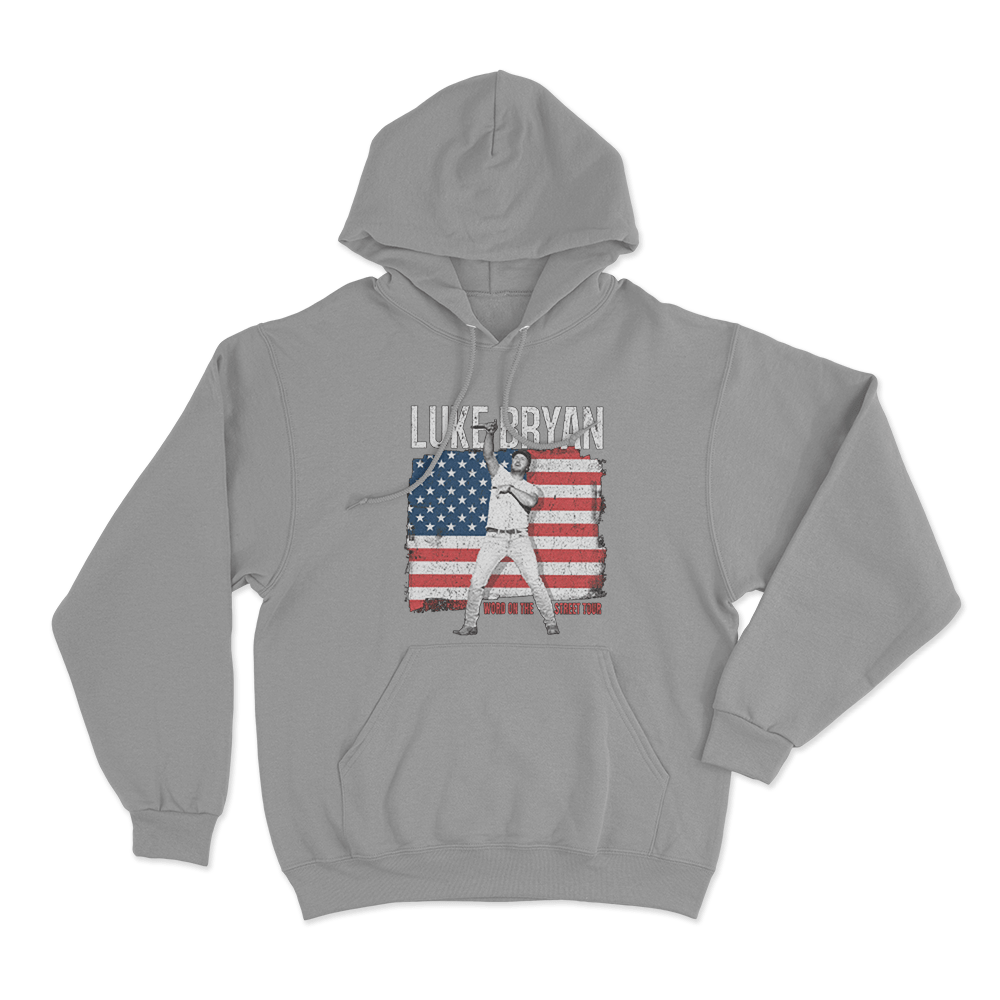 Word OnThe Street Flag Unisex Hoodie Grey Word OnThe Street Flag Unisex Hoodie Grey