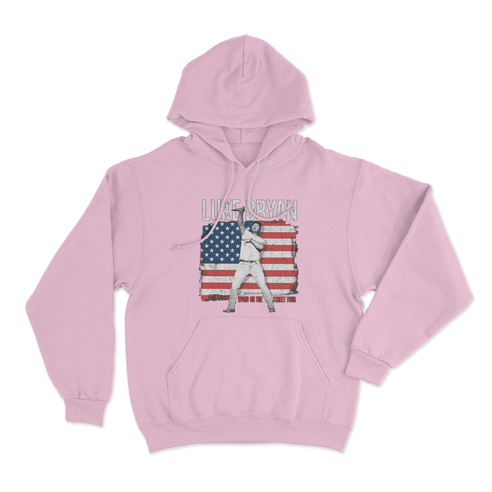 Word OnThe Street Flag Unisex Hoodie Pink Word OnThe Street Flag Unisex Hoodie Pink