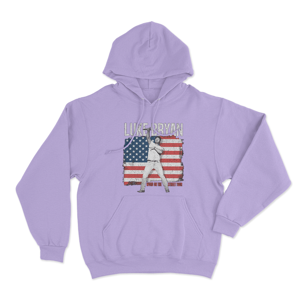 Word OnThe Street Flag Unisex Hoodie Purple Word OnThe Street Flag Unisex Hoodie Purple